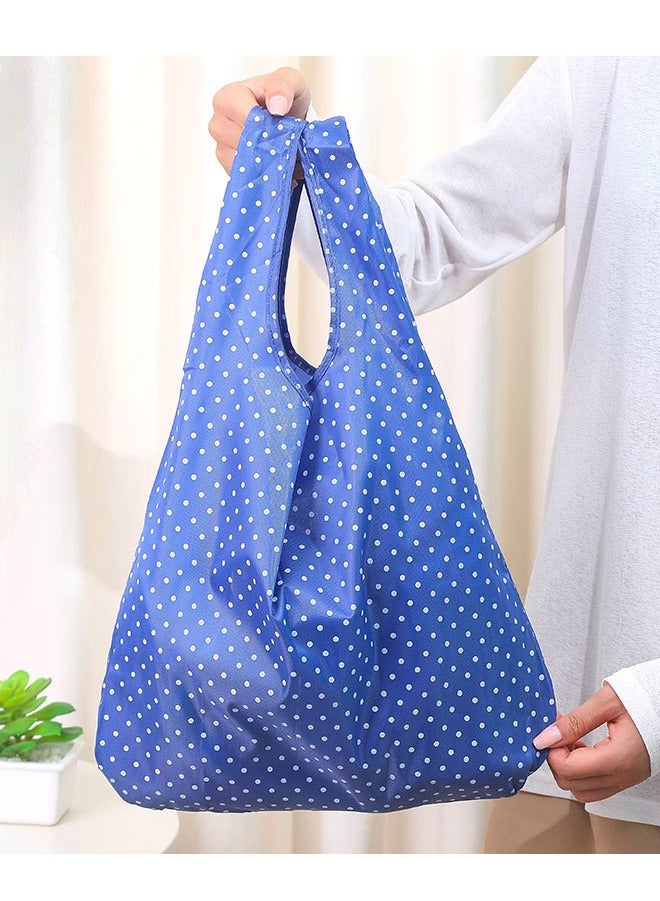 Portable Reusable Shopping Grocery Bag with Pouch Foldable, Washable ,  Heavy Duty Tote, Eco-Friendly Purse Bag Fits in Pocket Waterproof & Lightweight Reusable Grocery Bag  - Image 3
