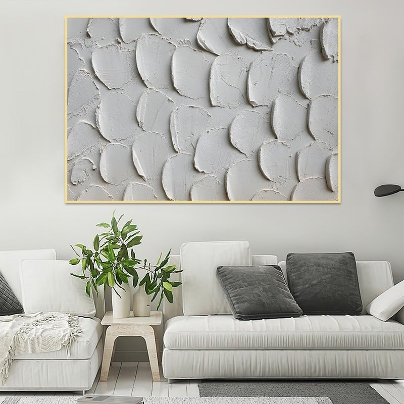 Marktna One abstract art canvas print with a hollow frame, measuring (70×50) - Image 1