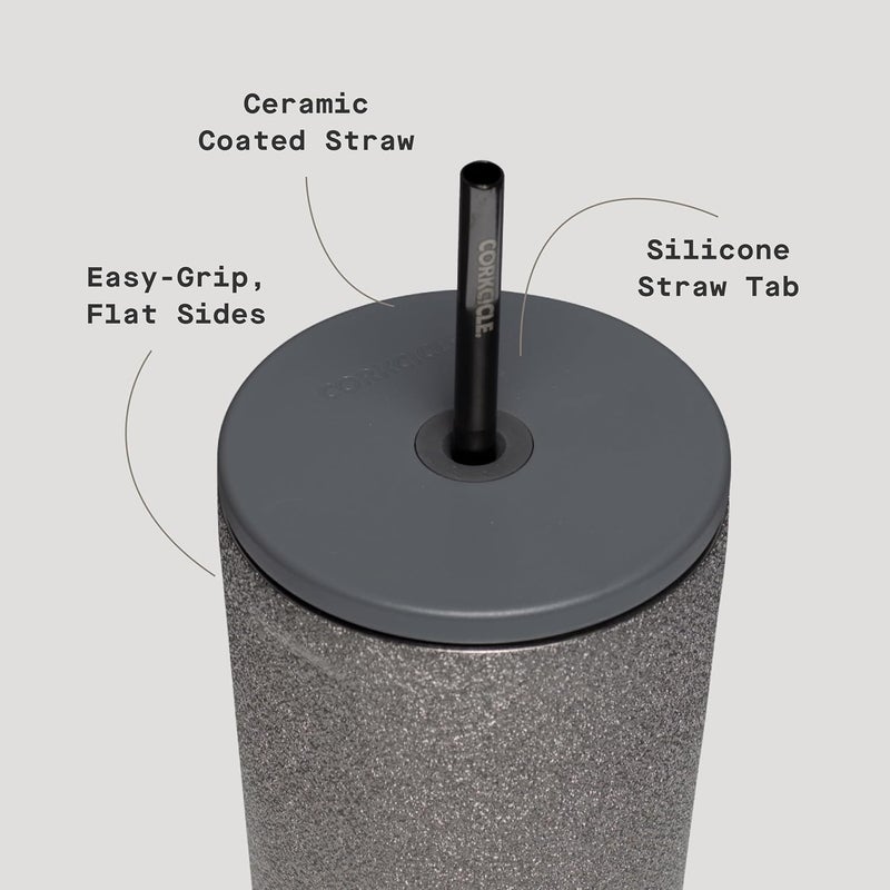 CORKCICLE Cold Cup w/Straw 710ml Steel Shadow - Image 4