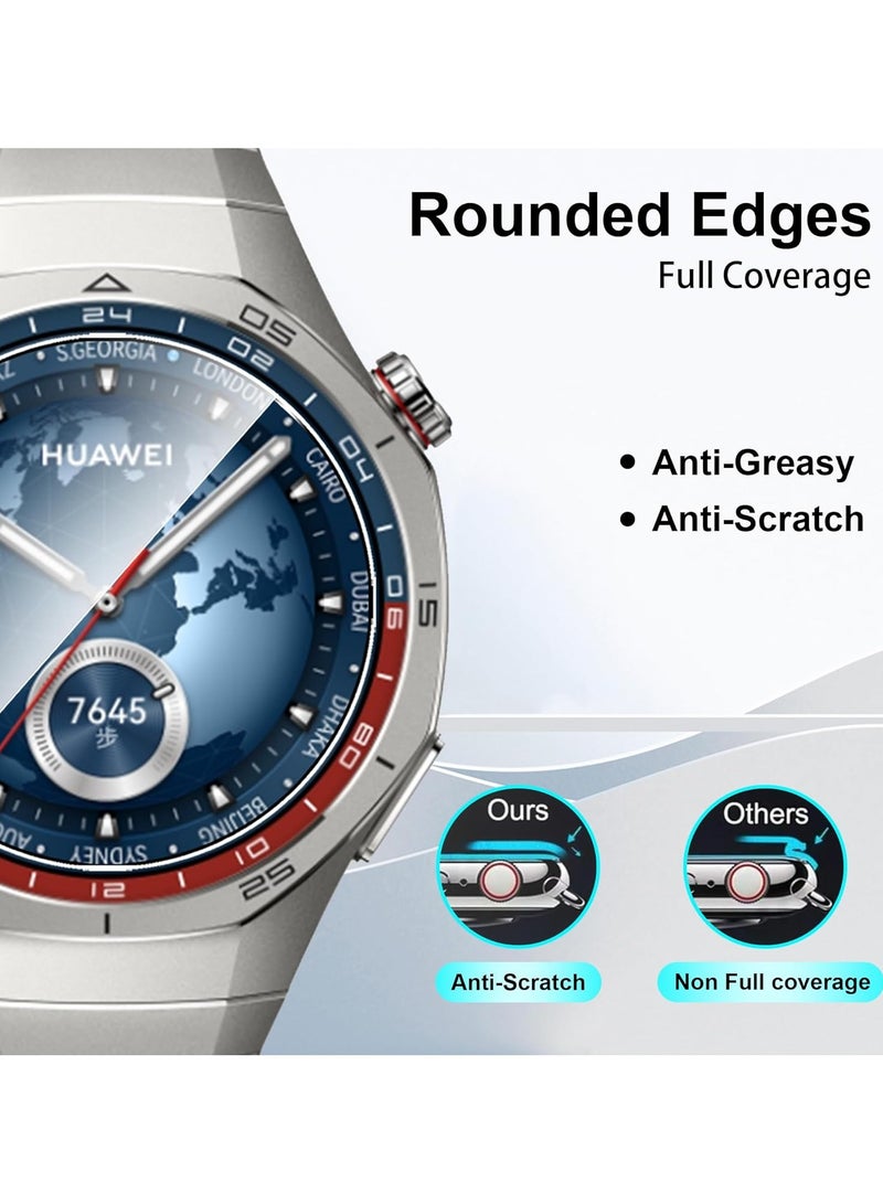 2 Pack Tempered Glass Screen Protector, [99.99% HD Clear] [9H Hardness] [film Friendly] for HUAWEI WATCH GT5 pro 46mm  Tempered film Glass  - Image 5