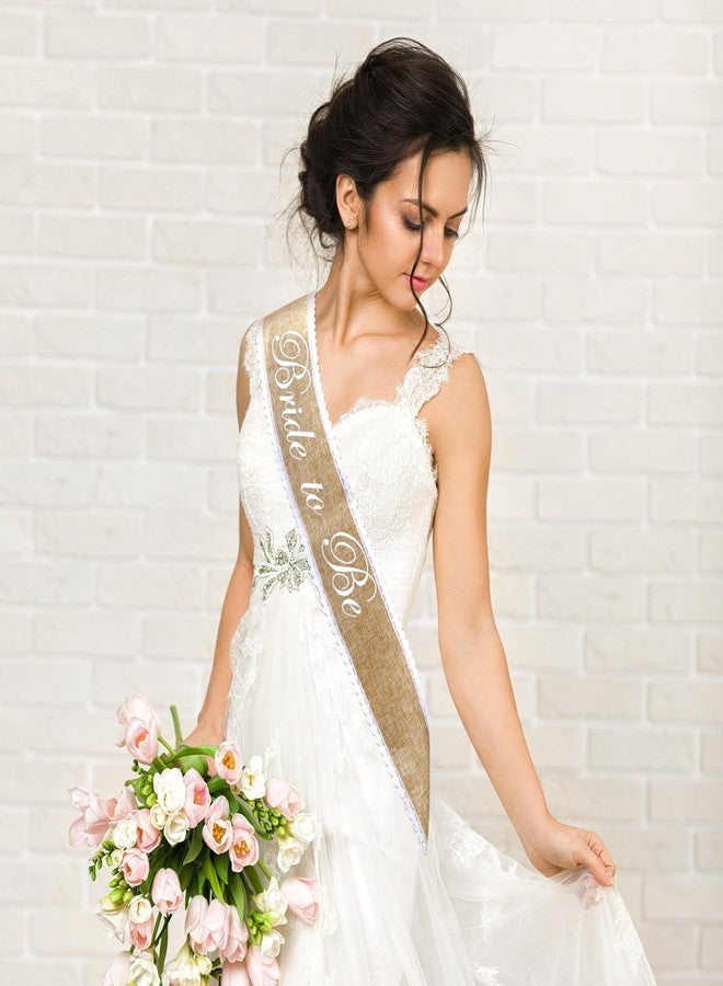 SilTriangle Bride to Be Sash Boho Bridal Shower Decorations Burlap Bachelorette Sash Engagement Party Decoration Wedding Bridal Shower Gifts - Image 4