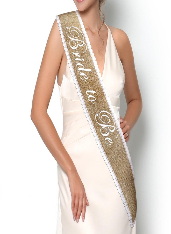 SilTriangle Bride to Be Sash Boho Bridal Shower Decorations Burlap Bachelorette Sash Engagement Party Decoration Wedding Bridal Shower Gifts - Image 1