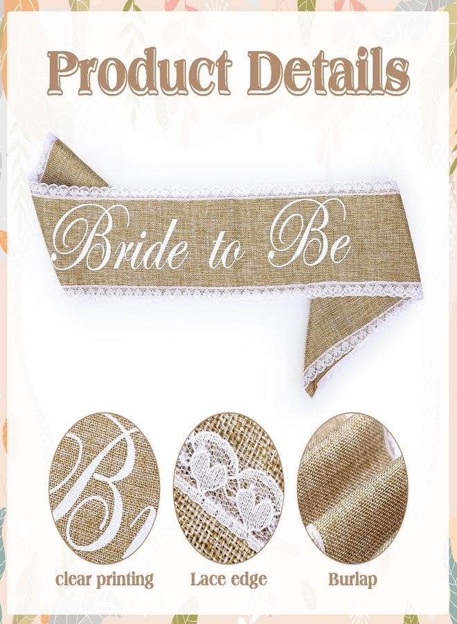 SilTriangle Bride to Be Sash Boho Bridal Shower Decorations Burlap Bachelorette Sash Engagement Party Decoration Wedding Bridal Shower Gifts - Image 3