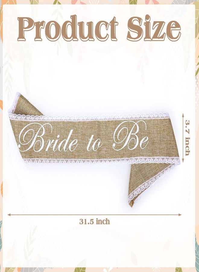 SilTriangle Bride to Be Sash Boho Bridal Shower Decorations Burlap Bachelorette Sash Engagement Party Decoration Wedding Bridal Shower Gifts - Image 2