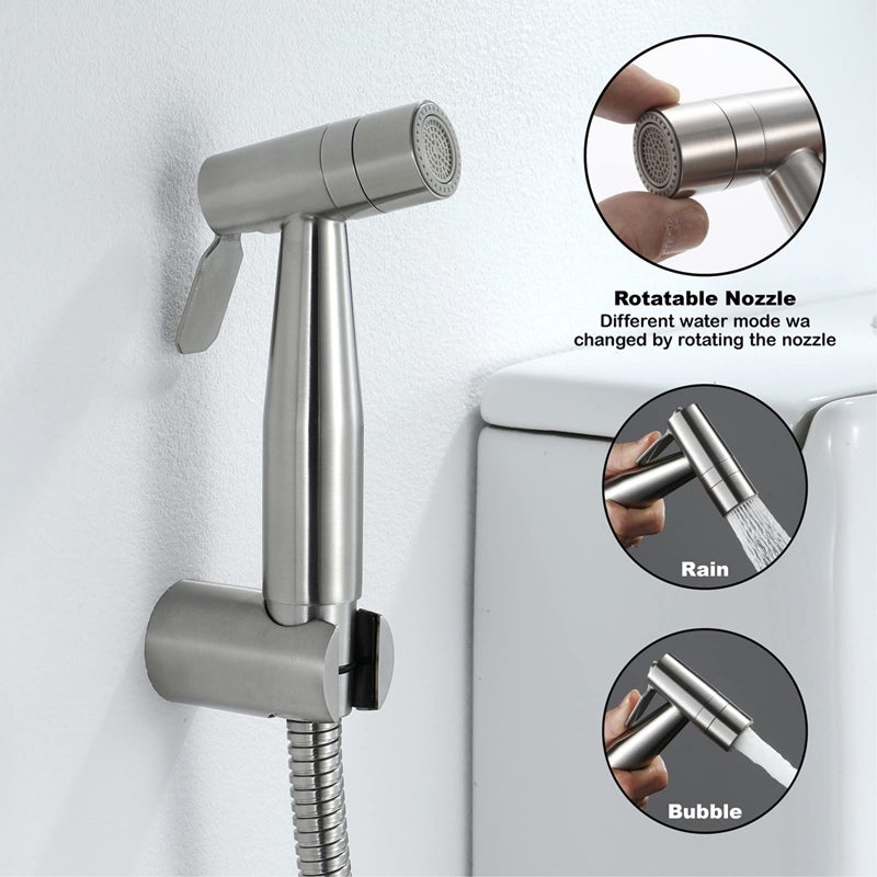 Stainless Steel Handheld Cloth Diaper Sprayer Adjustable Water Pressure Toilet Sprayer - Image 3