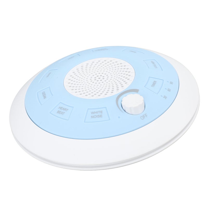 White Noise Machine: Blue ABS Silicone Build, 8 Natural Sounds - Auto Off Timer 15/30/60 Min, USB Rechargeable Portable Sound Machine for Baby Sleep, Home, Office, Travel - Image 2