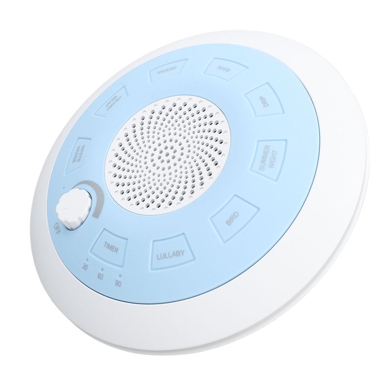 White Noise Machine: Blue ABS Silicone Build, 8 Natural Sounds - Auto Off Timer 15/30/60 Min, USB Rechargeable Portable Sound Machine for Baby Sleep, Home, Office, Travel - Image 5
