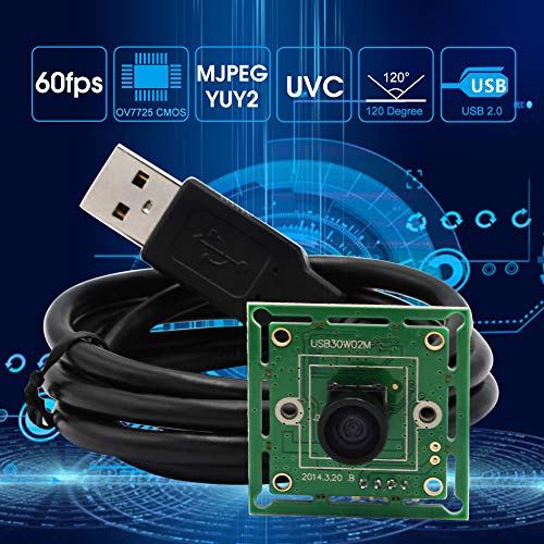ELP VGA Super Mini Wide Angle USB Camera Module with 120degree Lens High Speed 480P 60fps UVC USB20 Video Webcam Board OV7725 Embedded Industrial PC Camera for Laptop Raspberry Pi Jetson Nano - Image 3