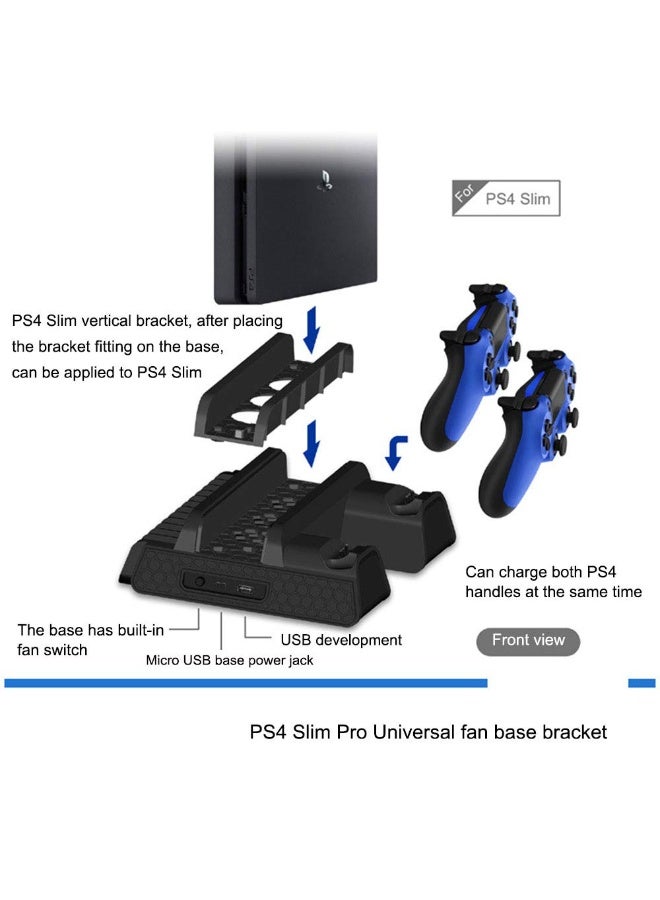 متعددة الوظائف التبريد العمودي وقف وحدة التحكم محطة الشاحن مع 12pcs أقراص التخزين ل PS4 PS4 Slim PS4 Pro - Image 2