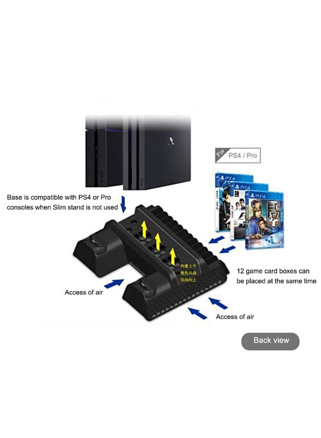 متعددة الوظائف التبريد العمودي وقف وحدة التحكم محطة الشاحن مع 12pcs أقراص التخزين ل PS4 PS4 Slim PS4 Pro - Image 4
