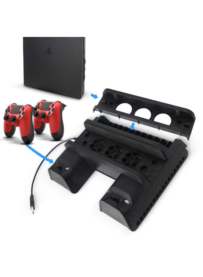 متعددة الوظائف التبريد العمودي وقف وحدة التحكم محطة الشاحن مع 12pcs أقراص التخزين ل PS4 PS4 Slim PS4 Pro - Image 5