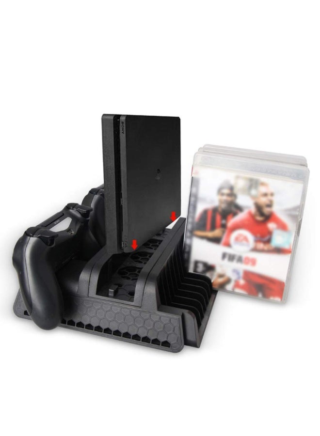 متعددة الوظائف التبريد العمودي وقف وحدة التحكم محطة الشاحن مع 12pcs أقراص التخزين ل PS4 PS4 Slim PS4 Pro - Image 1