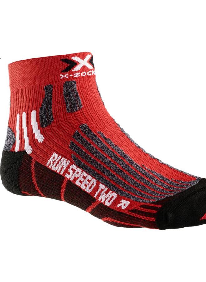 XBIONIC Outdoor Running Race Quick-Dry Athletic Short Socks V2.0 R018 Red/Black, 22.5Cm-24(35-38) - Image 2
