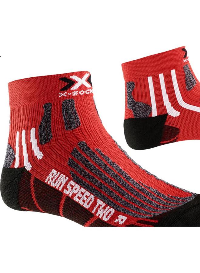 XBIONIC Outdoor Running Race Quick-Dry Athletic Short Socks V2.0 R018 Red/Black, 22.5Cm-24(35-38) - Image 1