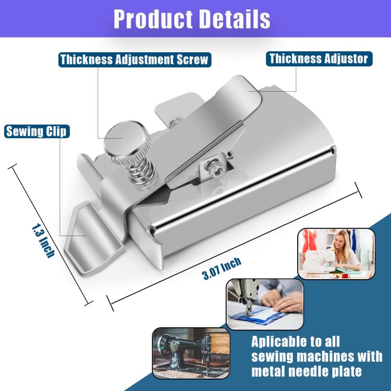 Magnetic Seam Guide: Silver Stainless Steel, Strong Magnet Adsorption, Effortless Repositioning - Universal Sewing Accessory for Professional Garment Makers and Home Sewing Enthusiasts - Image 3
