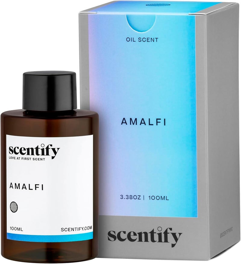 Scentify سنتيفي أمالفي عطر زيت عطري لإعادة تعبئة البخاخات الزيتية - نغمات الليمون والياسمين والأوركيد والعنبر والمسك - عطر بخاخ عطري فاخر ومريح 100 مل، 3.38 أونصة - Image 1