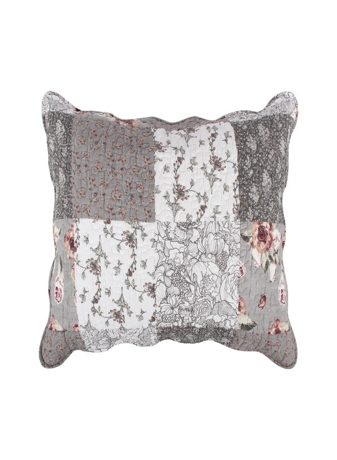 Greenland Home Fashions غطاء وسادة جوليا من بيرفوت بانغالو، قياسي، رمادي - Image 1