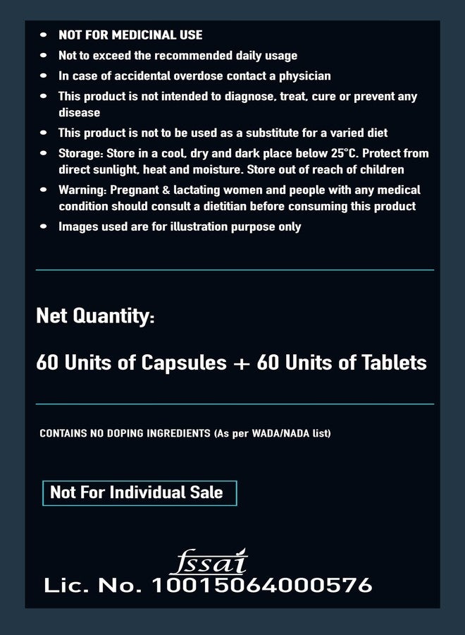 مسل بلايز MuscleBlaze MB-Vite + زيت السمك أوميغا 3، 60 قرصًا (عبوة من قطعتين) - Image 5