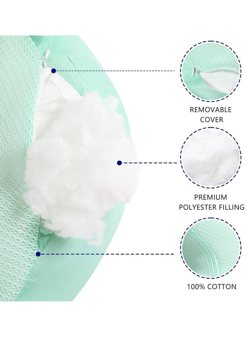 AUTOYSUR Nursing Pillows for Breastfeeding, Ergonomic Support for Mom and Baby, Breastfeeding Pillows with Adjustable Waist Belt & Detachable Cotton Cover,Grey - Image 3