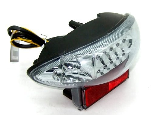HTT Rear Running Tail Turn Signal Light Integrated LED Motocycle Fit For Suzuki 1999-2007 Hayabusa GSX1300R Chrome Clear - Image 2