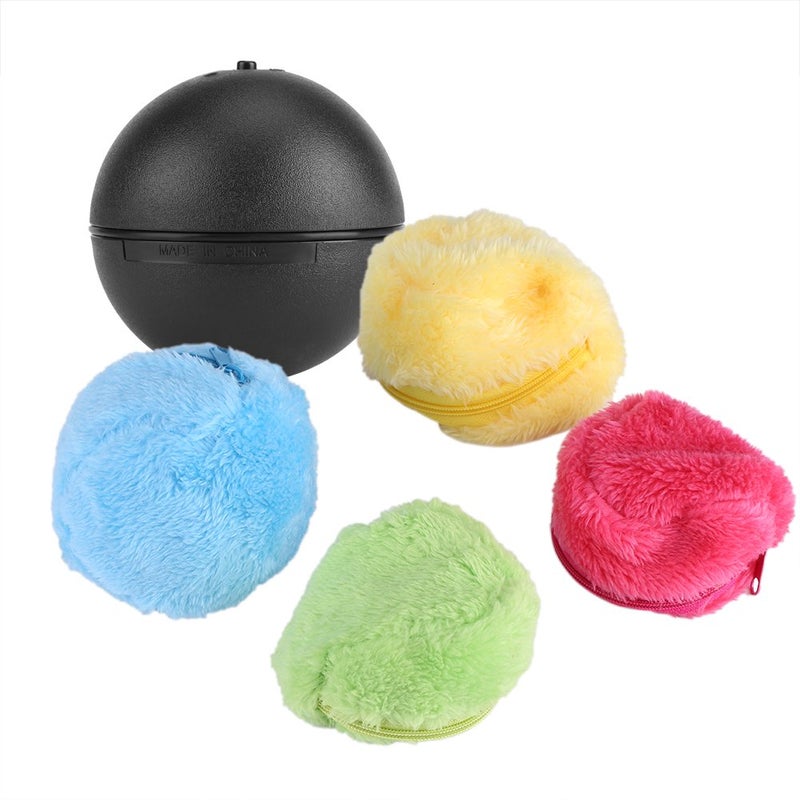 YOSOO Magic Roller Ball Toy, Mini Cute Automatic Rolling Floor Robot Sweeping Ball, Electric Cleaner with 4pcs Colorful Covers Set - Image 1