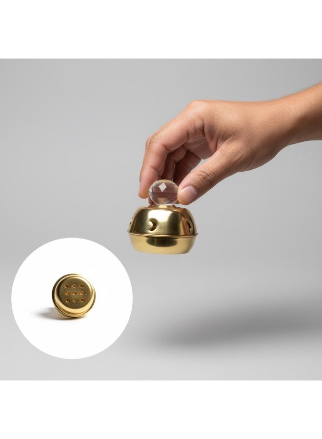 handheld Premium Metal Bakhoor Burner with Tong - 5 cm - Image 4