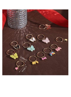 Excefore Dreadlock Charms Clip, Gold Hair Braid Jewelry Rings Clips, Star Hair Charms, Clips with Box Butterfly Hair Ring, Butterfly Pendant Charms Dreadlock Hair Accessories for Women Girls (18Pcs)  - Image 4