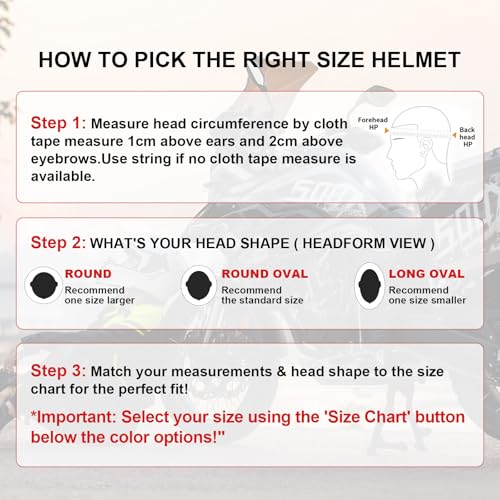 TRIANGLE Dual Sport Motorcycle Helmet Dirt Bike Helmets ATV Full Face Helmet for Adults Men with Internal Sunshield DOT Approved - Image 3