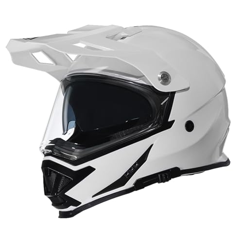 TRIANGLE Dual Sport Motorcycle Helmet Dirt Bike Helmets ATV Full Face Helmet for Adults Men with Internal Sunshield DOT Approved - Image 1