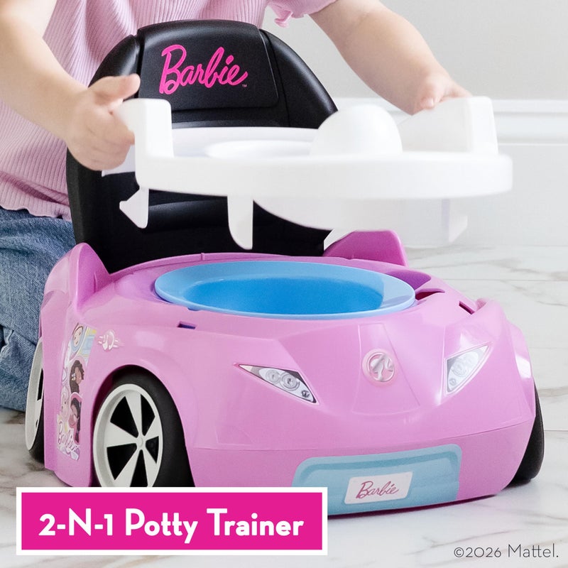 Barbieâ„¢ Convertible Car Potty Training Toilet, Includes Detachable Toddler Toilet Seat and Kids Potty, Ages 12 Months and Up, Pink - Image 4