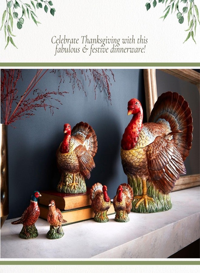 Spode 3.5" Pheasant-Shaped Salt and Pepper Shakers - Dolomite Ceramic Farmhouse Décor for Formal Dining, Decorative Salt & Pepper Set with Easy Refill Bottom Stoppers, Ideal for Thanksgiving Table - Image 5