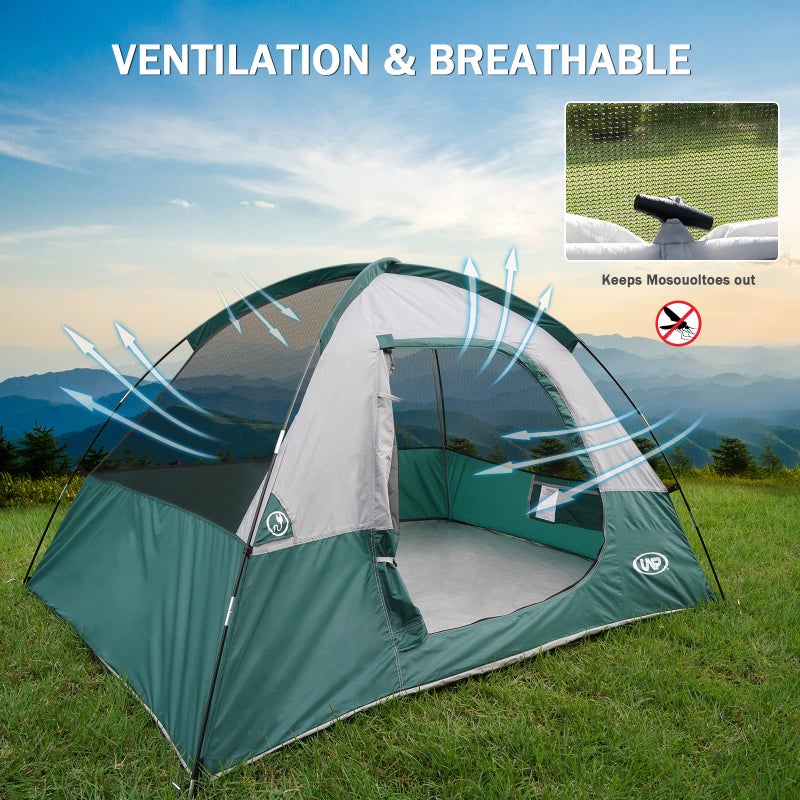 Unp Camping Tent 2 Person, Waterproof Windproof Tent with Rainfly Easy Set up-Portable Dome Tents for Camping - Image 4