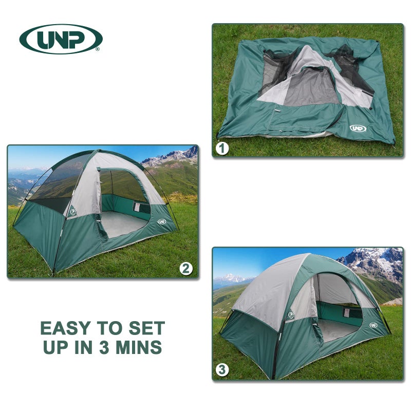 Unp Camping Tent 2 Person, Waterproof Windproof Tent with Rainfly Easy Set up-Portable Dome Tents for Camping - Image 5
