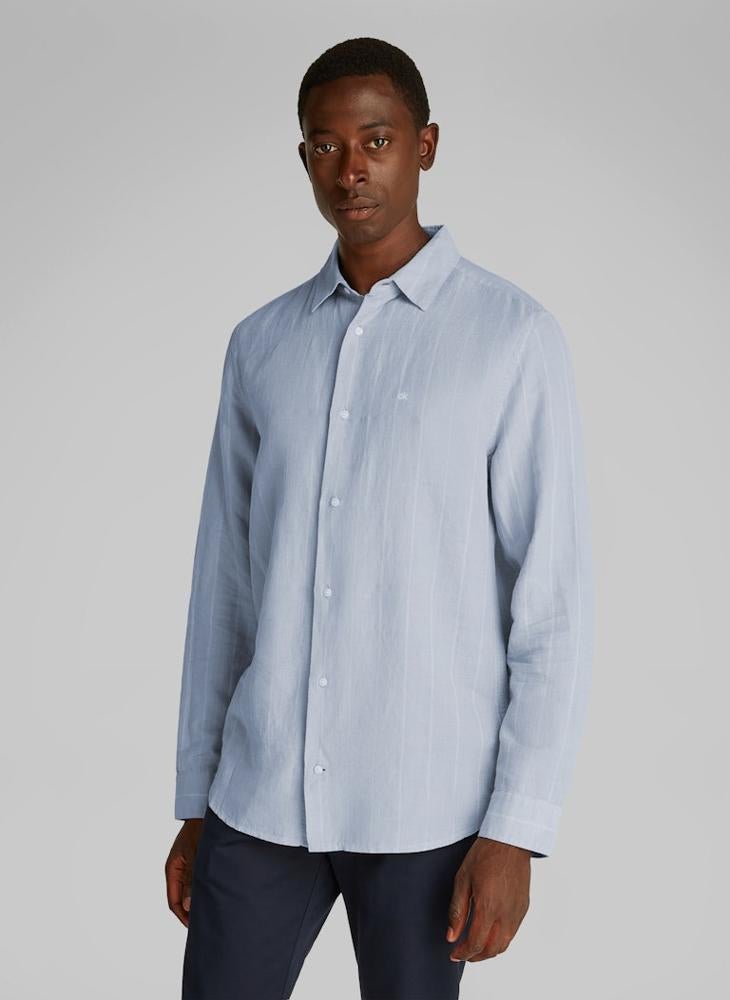 CALVIN KLEIN Linen Cotton Stripe  Shirt  - Image 1