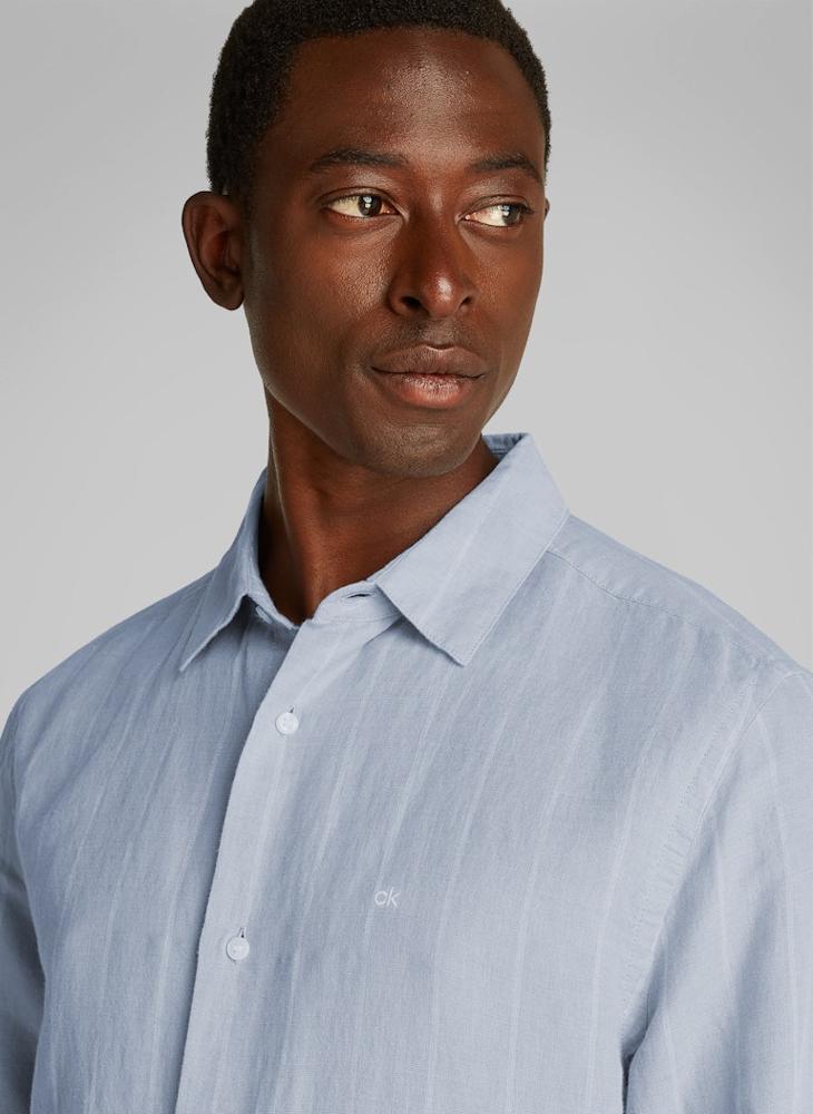 CALVIN KLEIN Linen Cotton Stripe  Shirt  - Image 3