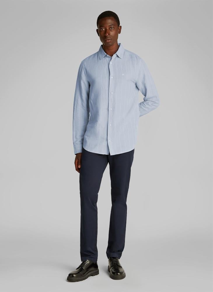 CALVIN KLEIN Linen Cotton Stripe  Shirt  - Image 4