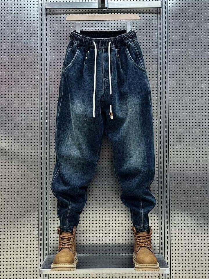 Unisex Classic Denim Jeans Loose Fit Daily Outdoor Wear - Image 1