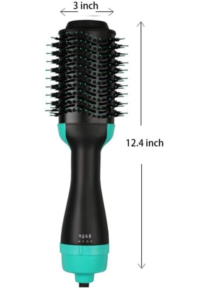 JAJEEK 3-in-1 One-Step Hot Air Hair Brush | Electric Straightener, Curler & Dryer Comb | Fast & Efficient Hair Styling Tool (Green) | Smooth, Shiny, Frizz-Free Hair – Versatile Design for Effortless Styling, Saves Time, and Achieves Salon-Quality Results with Less Heat Damage. - Image 4