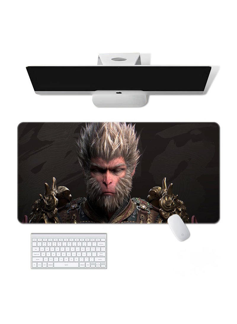واي آند دي أسود myth wukong ألعاب ألعاب هدايا لوحة الماوس لوحة الماوس لوحة كبيرة تطول الجدول خياطة حافة لوحة الماوس لوحة الماوس طويلة المضادة للانزلاق المطاط قاعدة لوحة الماوس 900x400x3mm XXXXL لوحة الماوس الكبيرة - Image 1