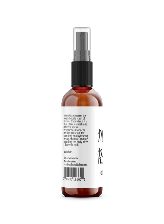 Sweet Essentials Premium Organic Moroccan Rose Water - 4oz Glass Bottle - Imported From Morocco - 100% Pure (Food Grade) Perfect for Reviving, Hydrating and Rejuvenating Your Face and Neck - By Sweet Essentials - Image 5