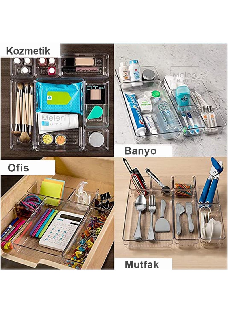 5 Piece Drawer Organizer, Modular Bathroom Makeup and Jewelry Organizer - Desktop Organizer - pzsku/ZAE9ED6EF3B6CC01D1C79Z/45/_/1726654702/3257acd1-26ff-41e1-bef1-3cb98de25ed3