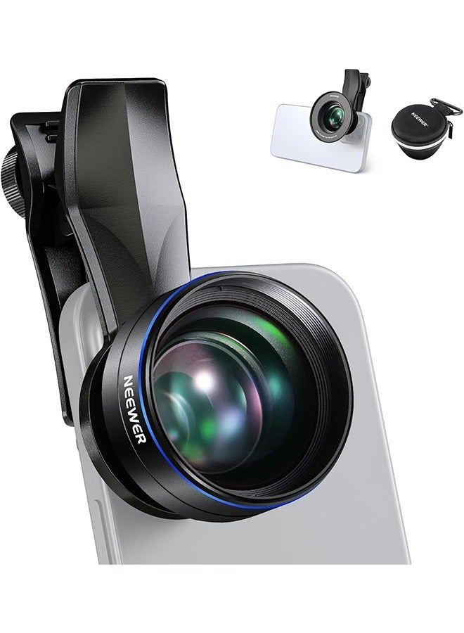 NEEWER 60mm Telephoto Lens with 17mm Thread Phone Lens Clip  67mm Filter Adapter Ring, 2X Magnification Compatible with iPhone Samsung, LS-41 PRO - Image 1