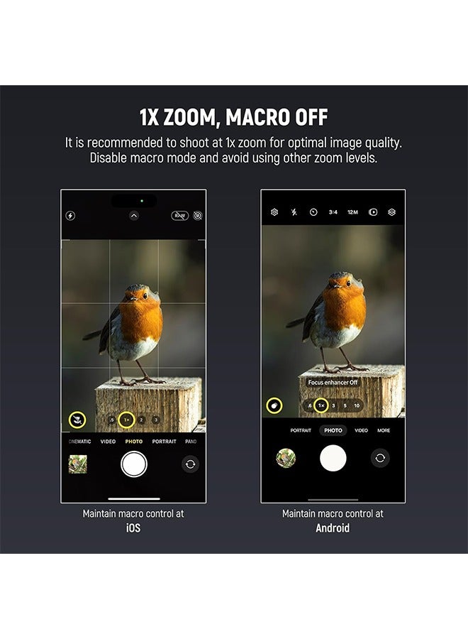 NEEWER 60mm Telephoto Lens with 17mm Thread Phone Lens Clip  67mm Filter Adapter Ring, 2X Magnification Compatible with iPhone Samsung, LS-41 PRO - Image 4