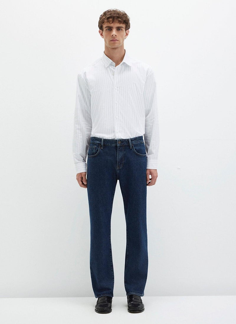MAVI Lisbon Used Dark Indigo Classic Denim Jean Pants - Image 5