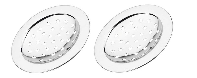 NEW WARE (Pack of 2) Round 4 Inch Stainless Steel Bathroom Jali/Trap Floor Drain with Chrome Finish Water Drain Grating