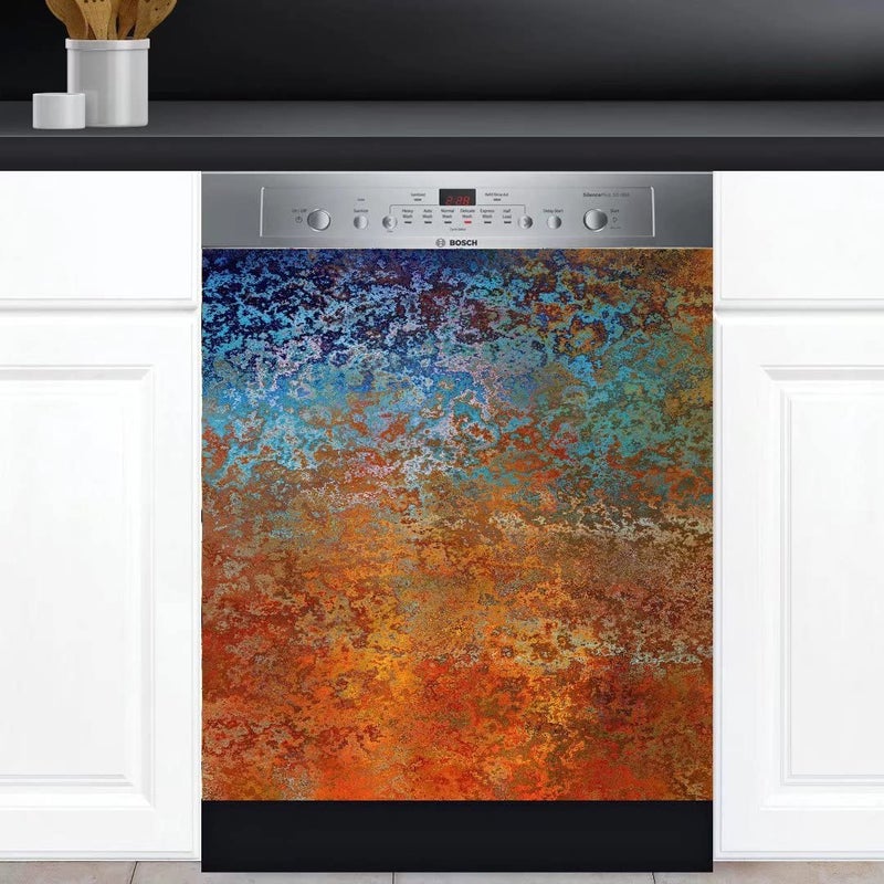 Kitchen Decor Dishwasher Magnet Cover Dishwasher Decal Vinyl Sticker Fridge Panel Door Cover Sheet Peeling Paint Magnetic 23 W x 26 H
