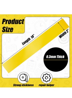 Y&D Zero Gap Woodworking Tape, 20 Pcs More Accurate Cuts on Miter Saw Table PVC Self Adhesive Strips for Positioning Wood Cutting, 2 X 14 Inch, Yellow  - Image 4