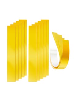 Y&D Zero Gap Woodworking Tape, 20 Pcs More Accurate Cuts on Miter Saw Table PVC Self Adhesive Strips for Positioning Wood Cutting, 2 X 14 Inch, Yellow  - Image 1