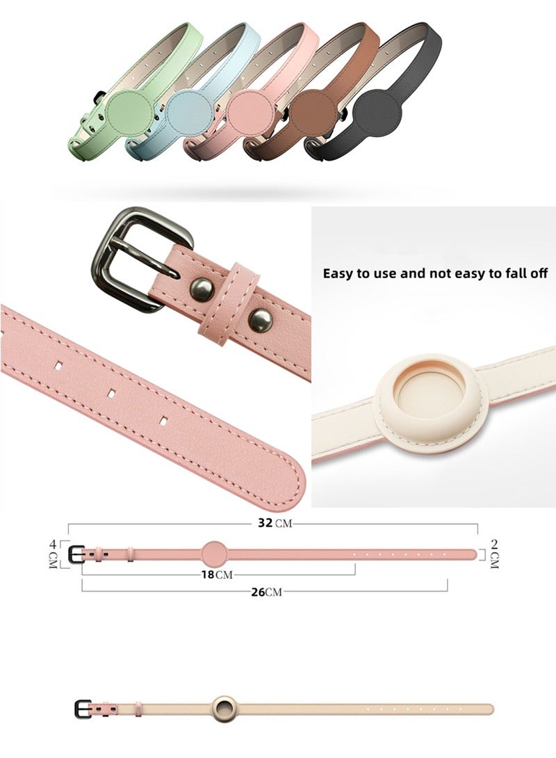 RTYY Airtag Cat Collar,Non-detachable Leather Adjustable Kitten Collar with Air Tag Holder for Girls Boys Cats, Small Dogs, Puppies  - Image 2