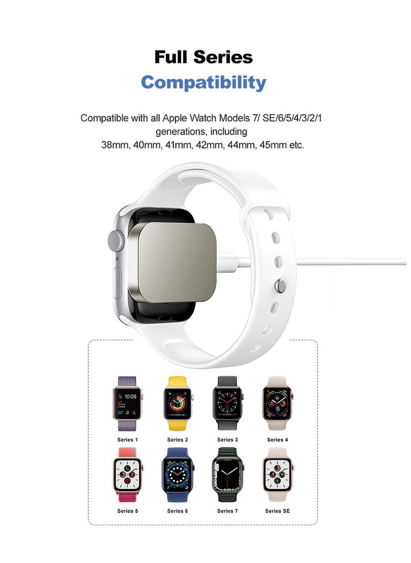 Brave - for Apple Watch Wireless Charger, Magnetic Wireless Charger for Apple Watch Portable Mini Size Strong Magnetic Suction Compatible with Apple Watch Series 7/6 /5/4 /3/2/1/SE - Image 1